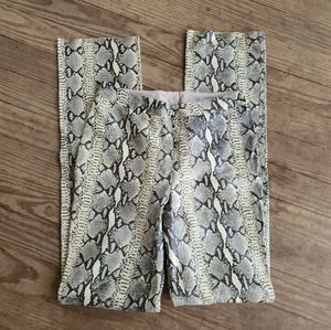 Nicole Miller Leather Snake Print Pants